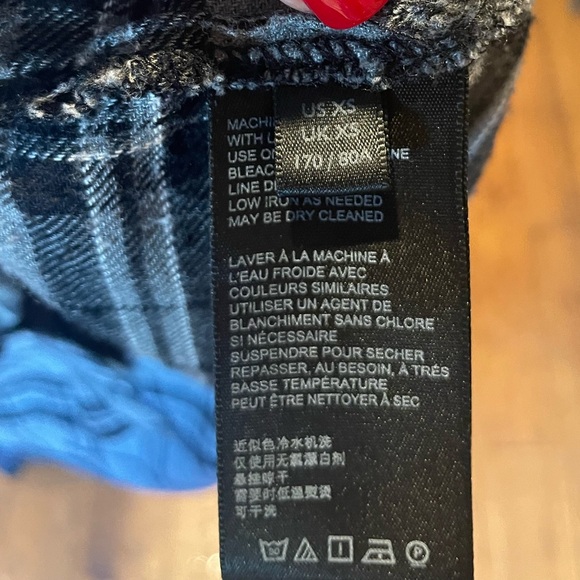 Urban Outfitters Brendan Drapey Flannel Button-Through Shirt XS - Picture 6 of 6